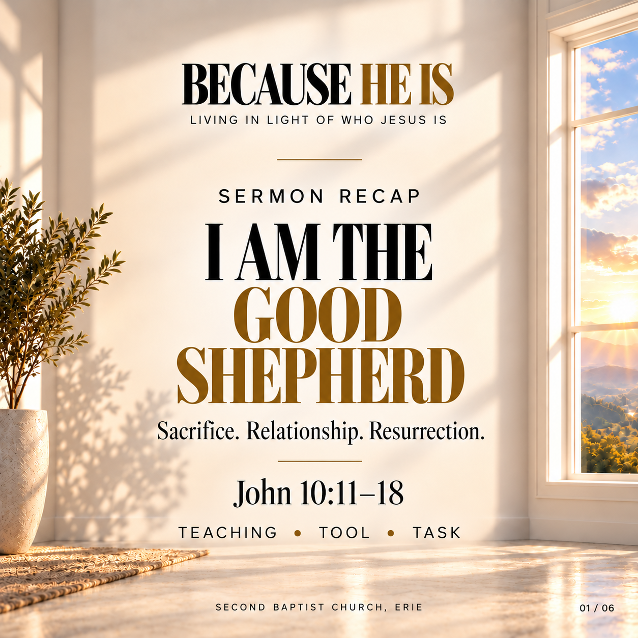 Sermon recap artwork for I Am the Good Shepherd